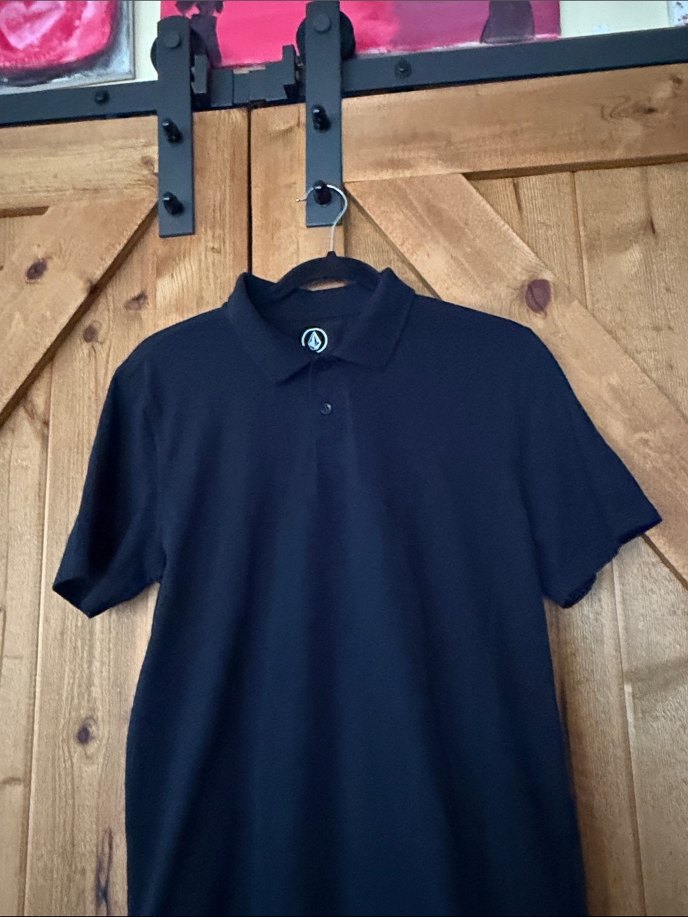 Volcom Black/Blue Polo Shirt - Classic Short Sleeve